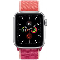 Apple Watch Series 5 GPS 40mm silver / серебристый Aluminum Case with Sport Loop Pomegranate