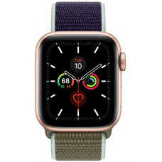 Apple Watch Series 5 GPS 44mm gold / золотистый Aluminum Case with Sport Loop Khaki