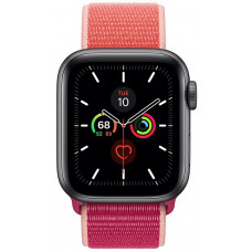 Apple Watch Series 5 GPS 44mm Space Grey / серый Aluminum Case with Sport Loop Pomegranate